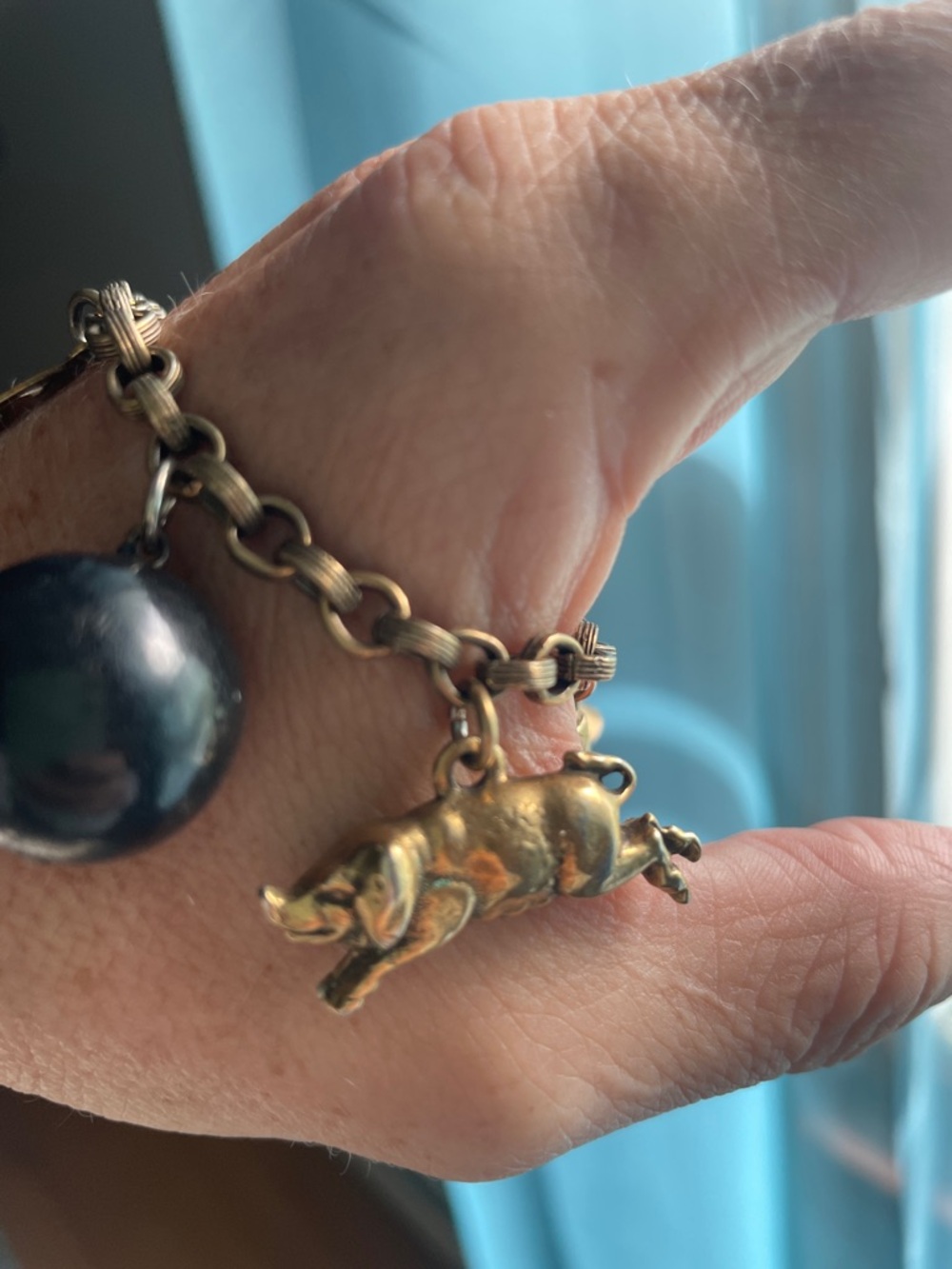Vintage 1950’s Coro Lucky Charm Bracelet with Silver-Tone Charms - Picture 4 of 5